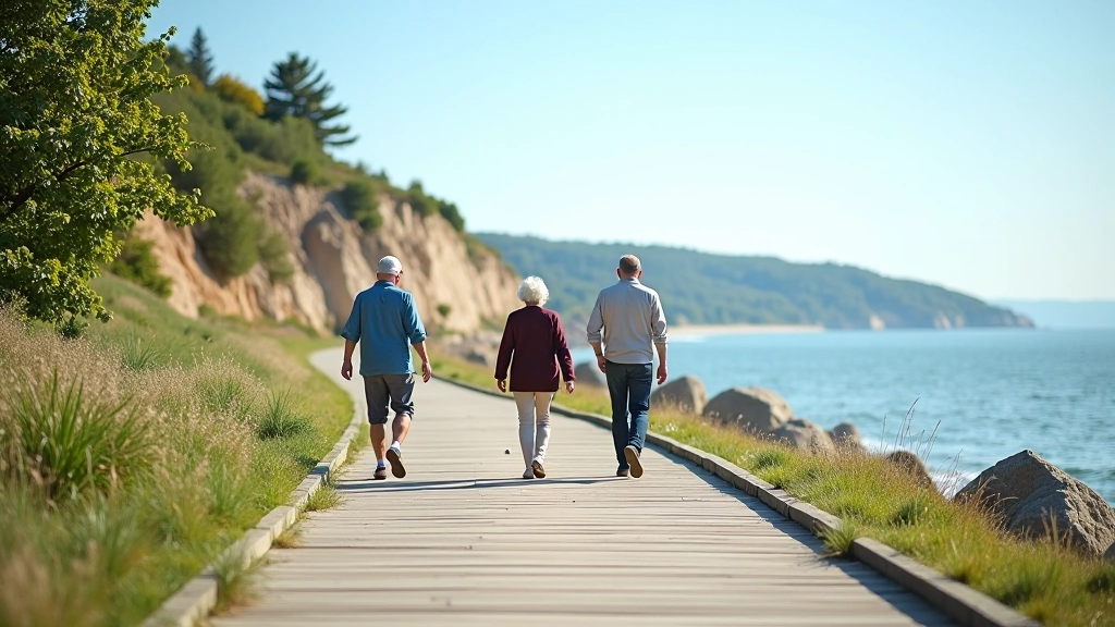 Spacer po promenadzie z widokiem na morze i klify