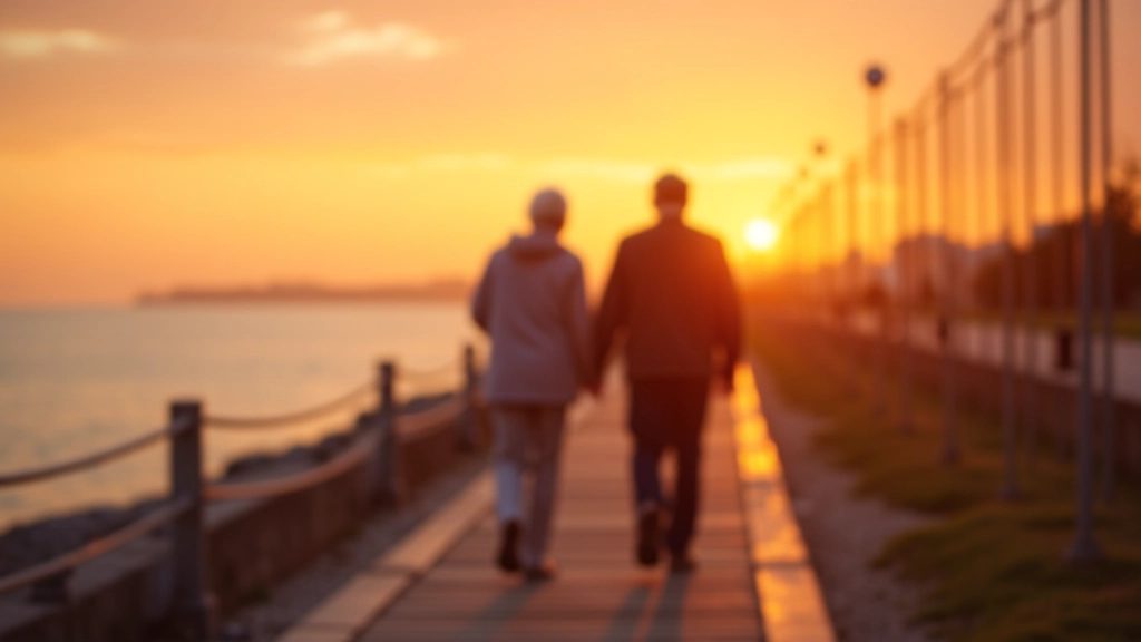 Seniorzy na spacerze po promenadzie Kołobrzegu
